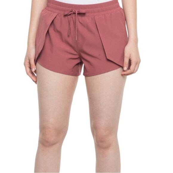 Mondetta Womens Dark Orchid Overlap Pocket Athletic Shorts S NWT - Picture 2 of 11